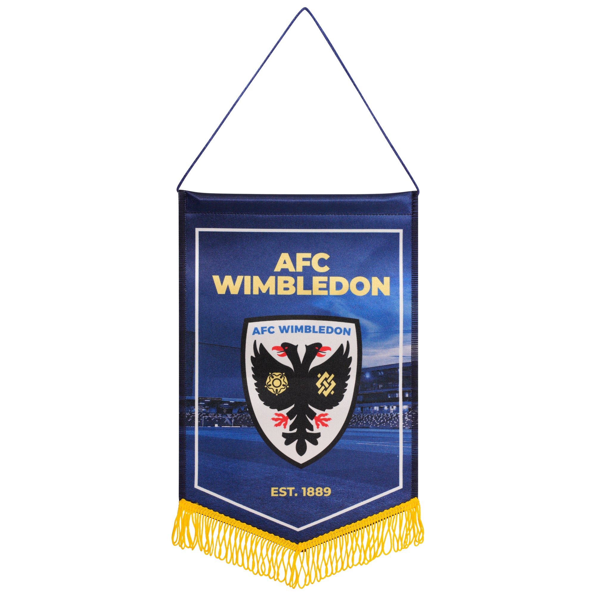 Fanion AFC Wimbledon – 9x11 Cm – Club Anglais – Wimpel / Pennant