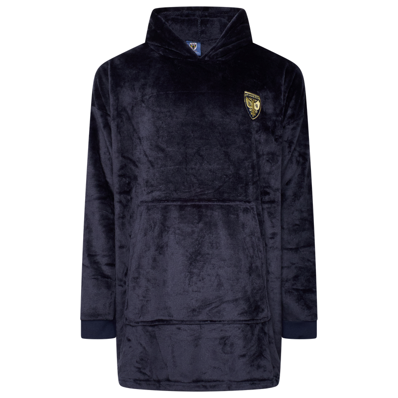 Adult Fleece-Lined Navy/Gold Snuggie