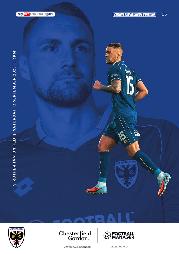 Matchday Programme -  Rotherham United 13.09.2025
