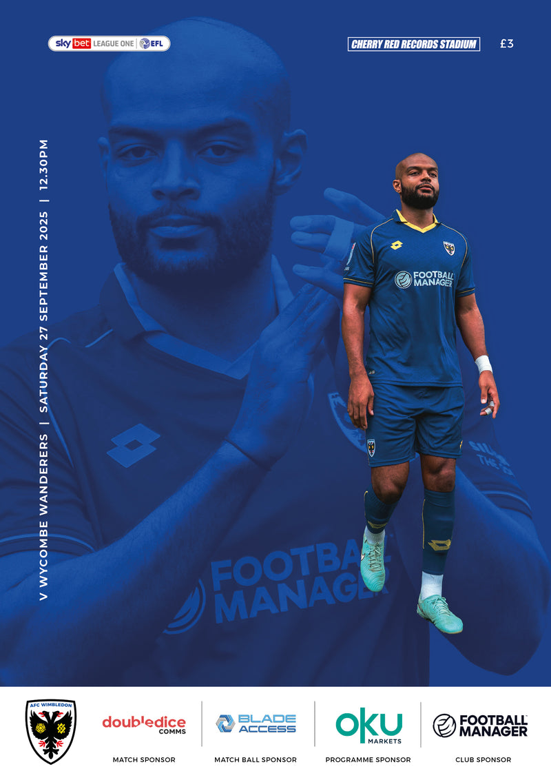 Matchday Programme -  Wycombe Wanderers 27.09.2025