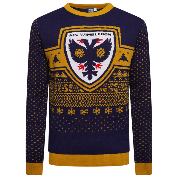 Kids Christmas Jumper - Navy & Gold