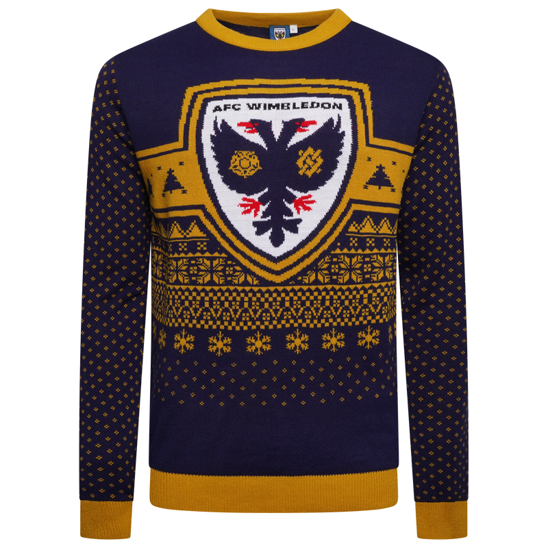 Kids Christmas Jumper - Navy & Gold