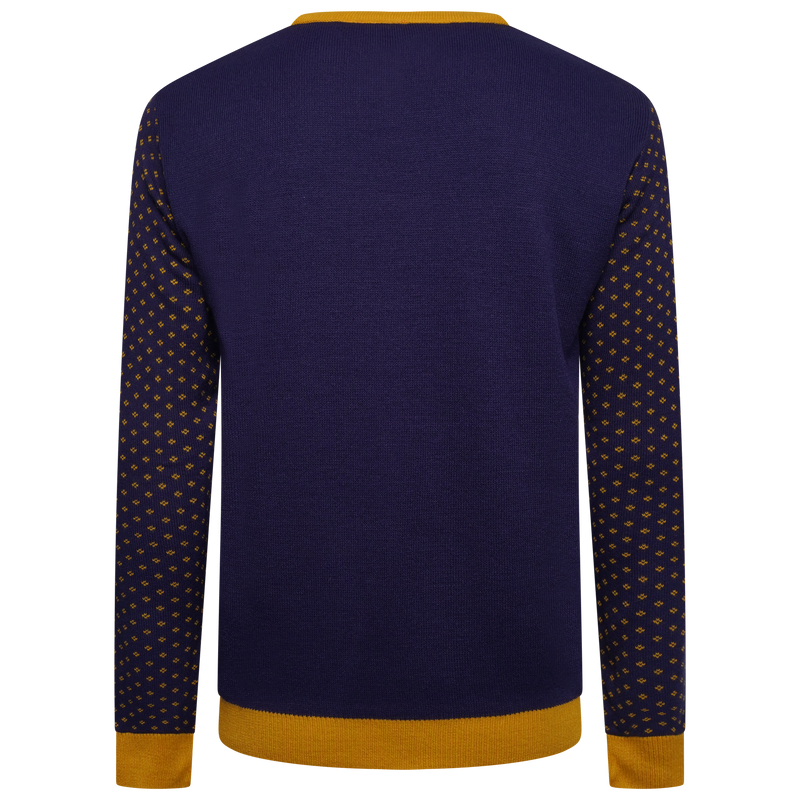 Kids Christmas Jumper - Navy & Gold