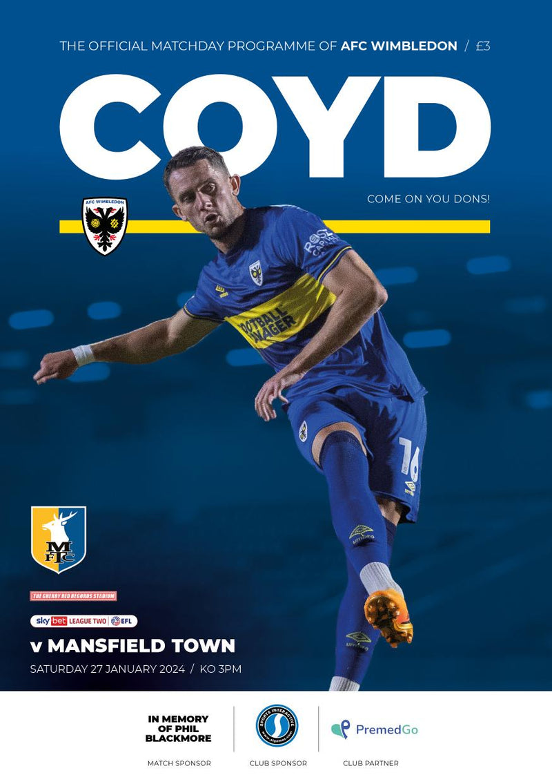Matchday Programme - Mansfield Town 27.01.2024