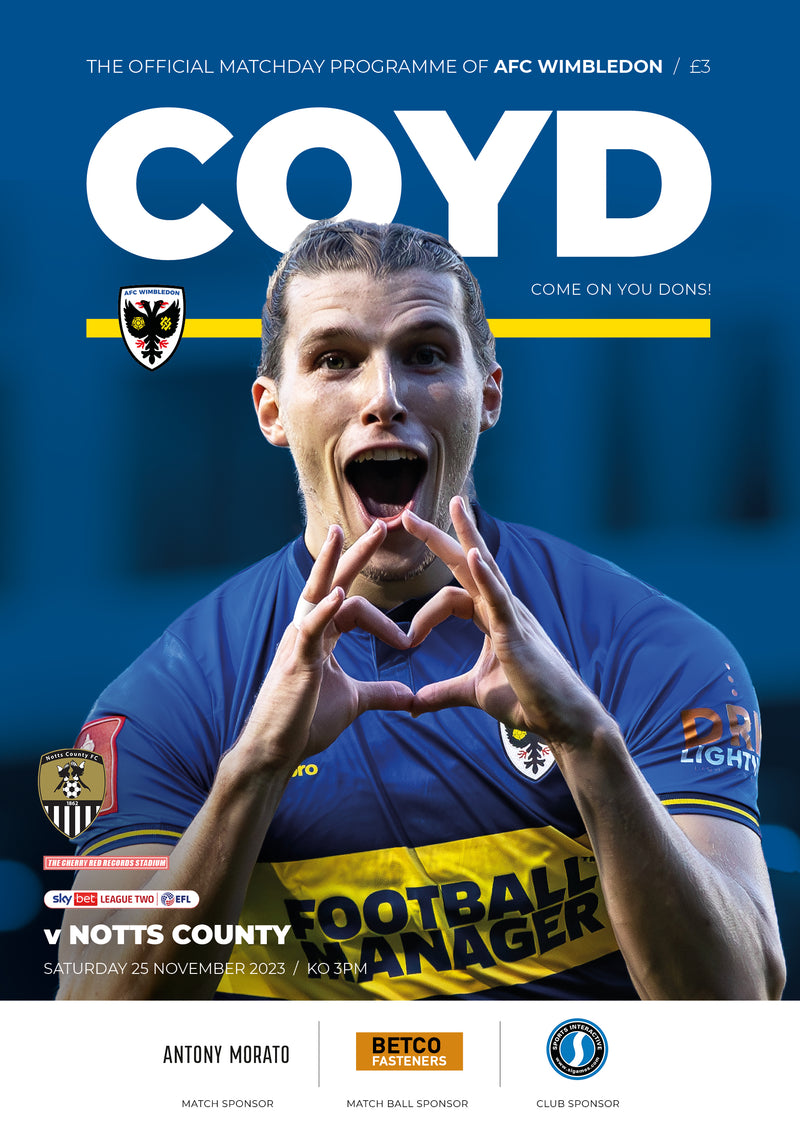 Matchday Programme - Notts County 25.11.2023