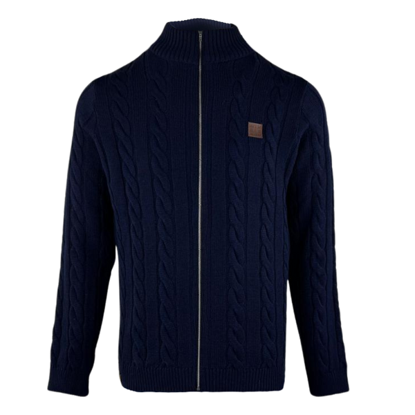 Premium Cable Knit Jumper - Full Zip