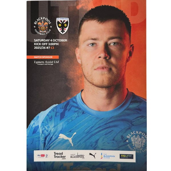 Matchday Programme -  Blackpool (A) 04.10.2025