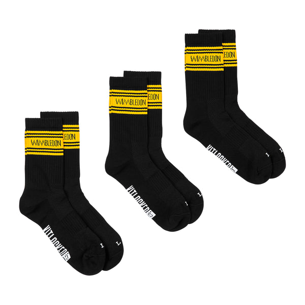 Kids 3 Pack Crew Socks 2025-26 - Black