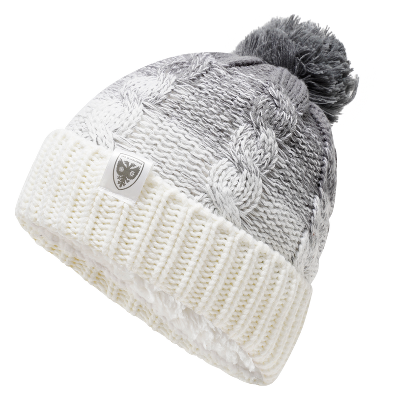 Ladies white bobble hat sales
